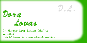 dora lovas business card